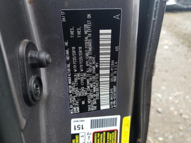 Photo 10 from auction – 2017 TOYOTA SIENNA XLE with VIN 5TDDZ3DC7HS171236