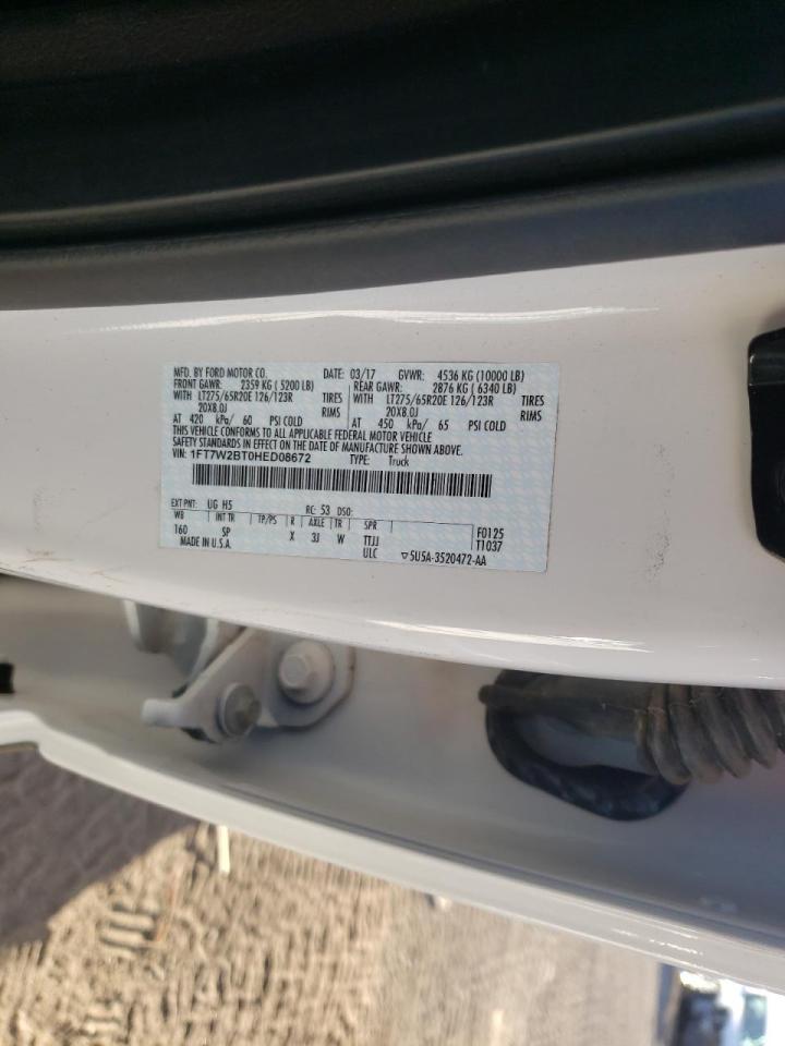 Photo 10 from auction – 2017 FORD F250 SUPER with VIN 1FT7W2BT0HED08672