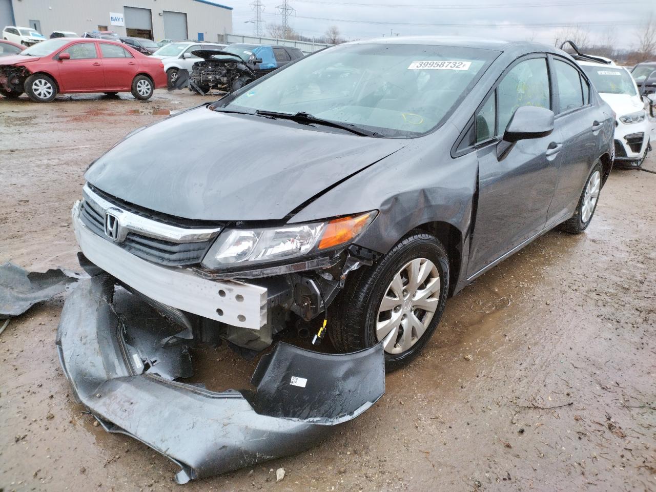 Photo 2 from auction – 2012 HONDA CIVIC LX with VIN 19XFB2F53CE102245