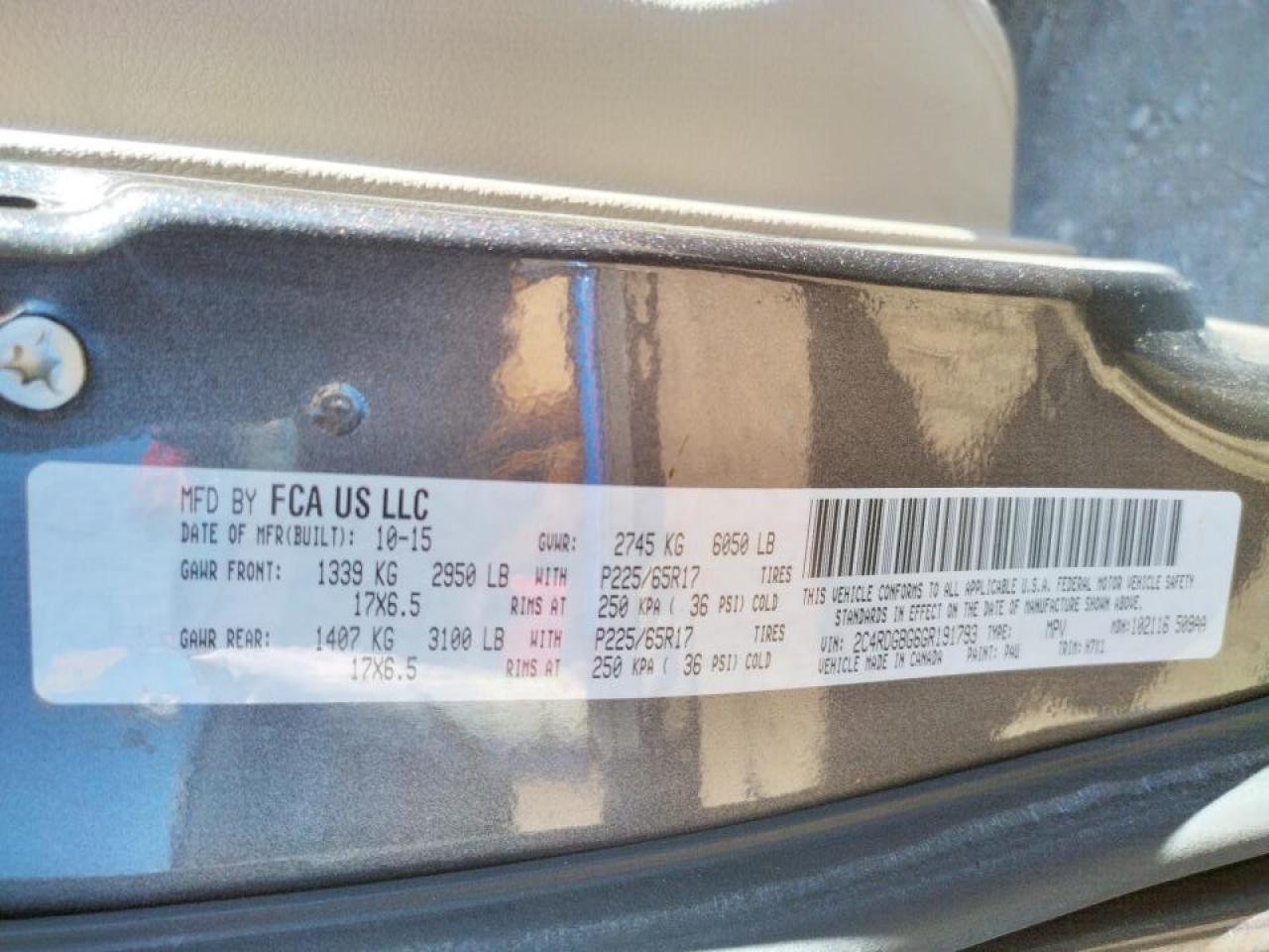 Zdjęcie 10 z aukcji – 2016 DODGE GRAND CARA z VIN 2C4RDGBG6GR191793