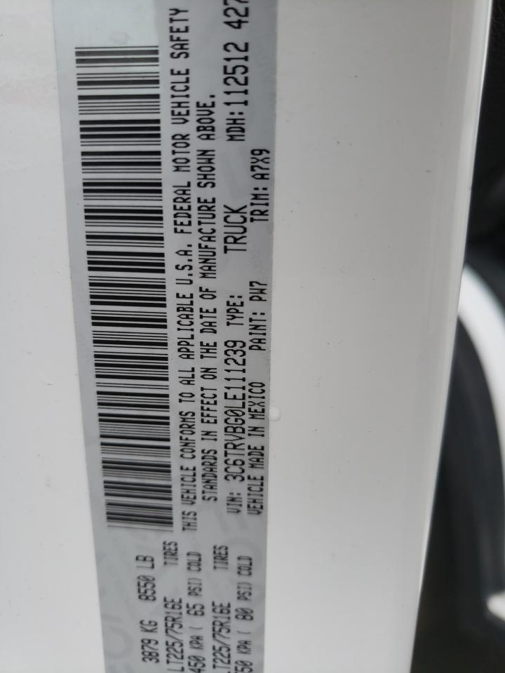 Photo 10 from auction – 2020 RAM PROMASTER with VIN 3C6TRVBG0LE111239