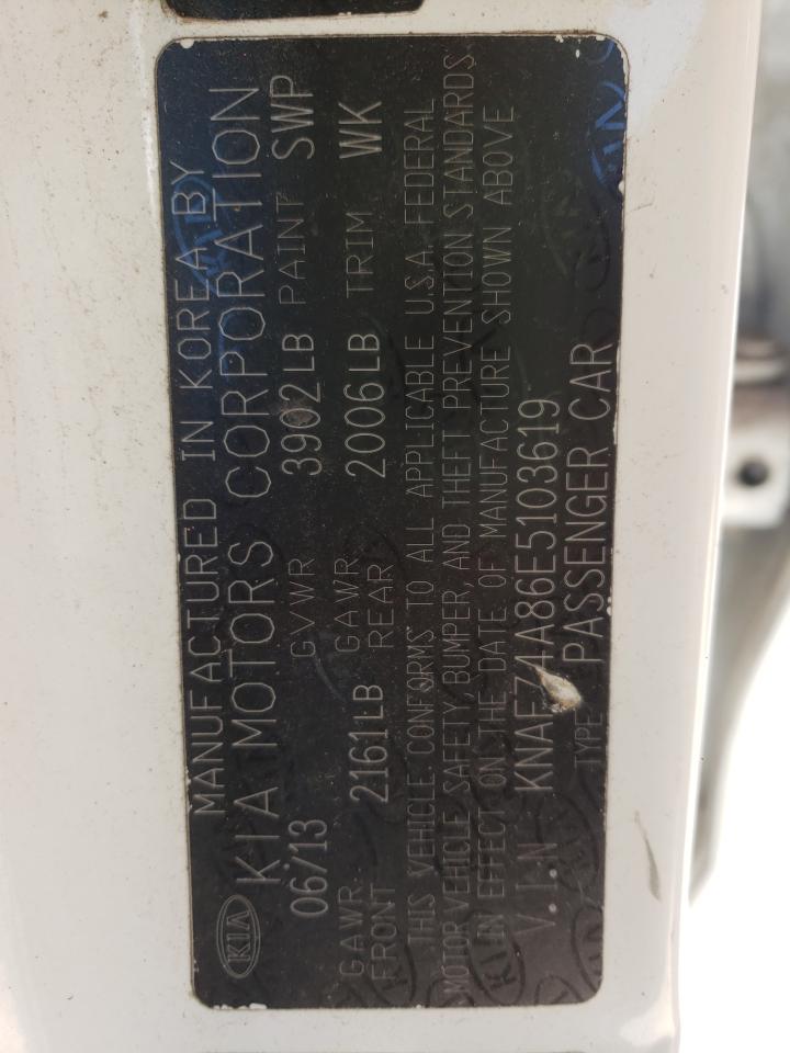 Photo 10 from auction – 2014 KIA FORTE EX with VIN KNAFZ4A86E5103619