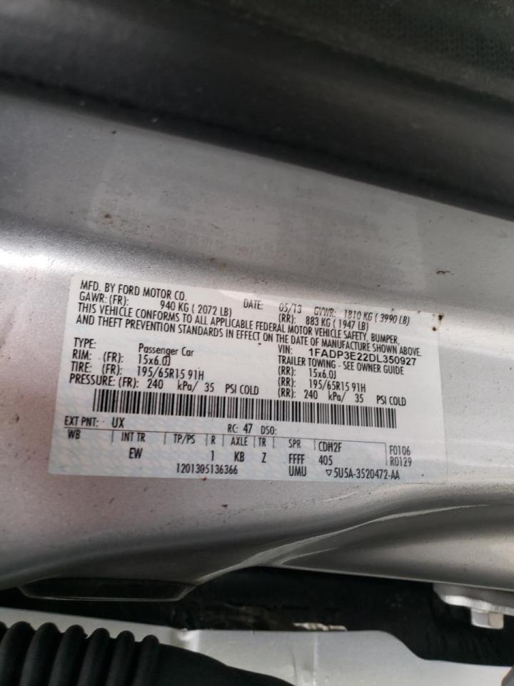 Photo 10 from auction – 2013 FORD FOCUS S with VIN 1FADP3E22DL350927