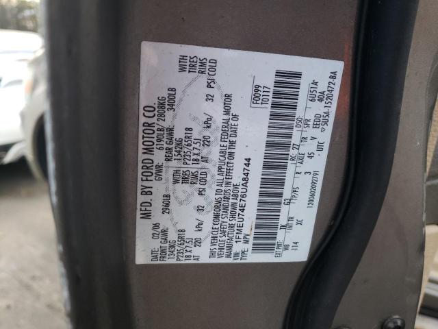 Photo 10 from auction – 2006 FORD EXPLORER E with VIN 1FMEU74E76UA84744