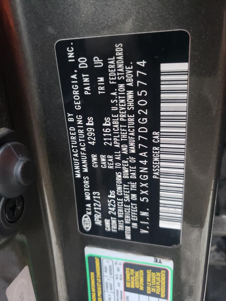 Photo 10 from auction – 2013 KIA OPTIMA EX with VIN 5XXGN4A77DG205774