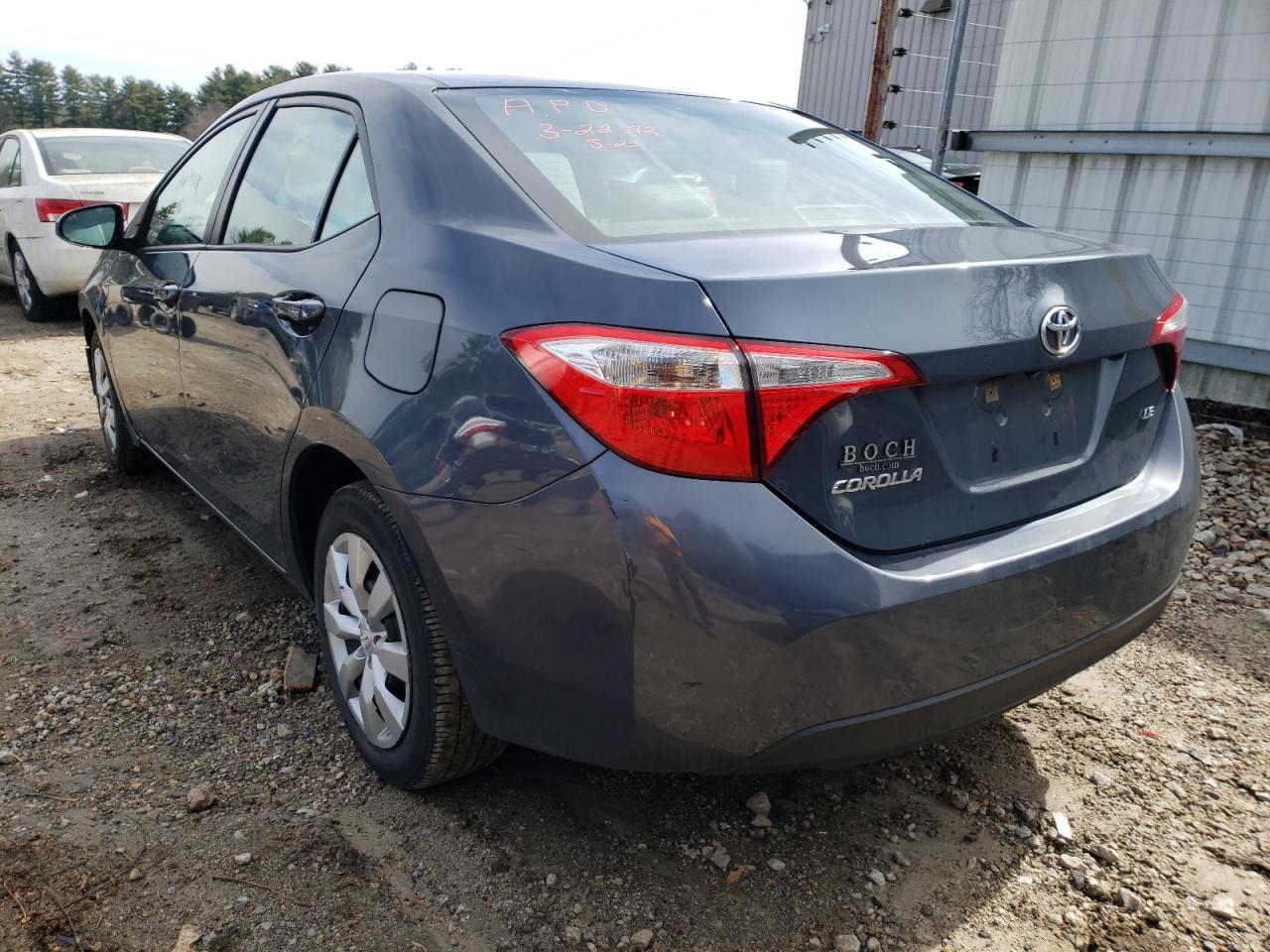 Photo 3 from auction – 2016 TOYOTA COROLLA L with VIN 2T1BURHE2GC735273