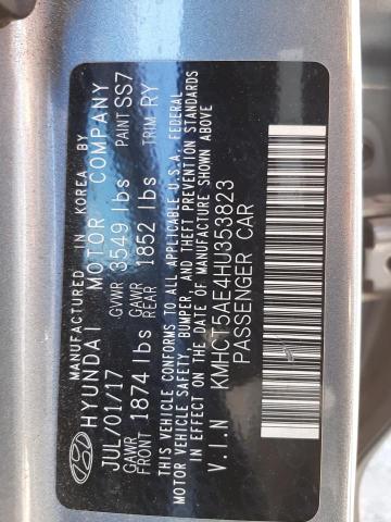 Photo 10 from auction – 2017 HYUNDAI ACCENT SE with VIN KMHCT5AE4HU353823