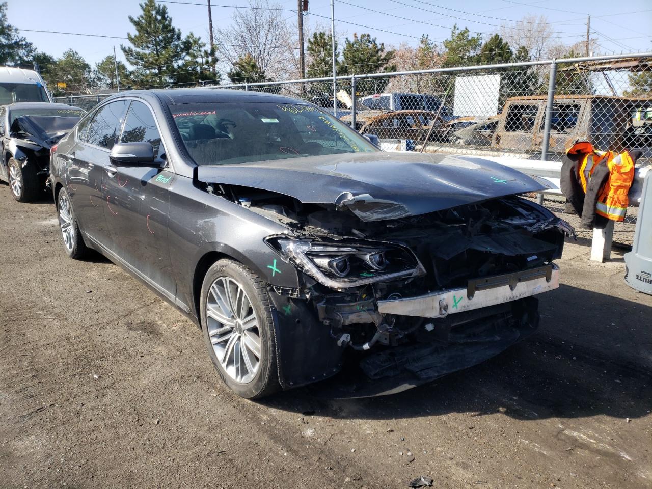GENESIS G80 BASE 2018 with VIN KMHGN4JE4JU229658 - Photo from auction