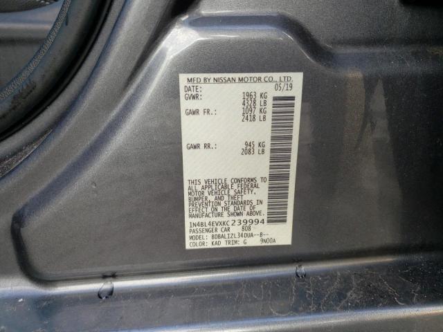 Photo 10 from auction – 2019 NISSAN ALTIMA SL with VIN 1N4BL4EVXKC239994