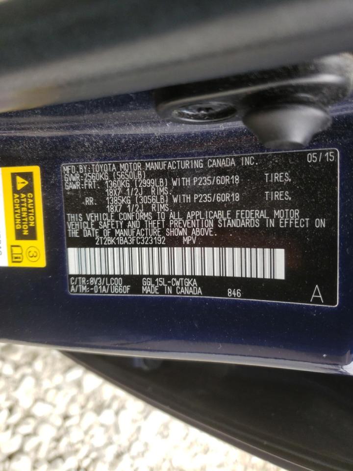 Photo 10 from auction – 2015 LEXUS RX 350 BAS with VIN 2T2BK1BA3FC323192