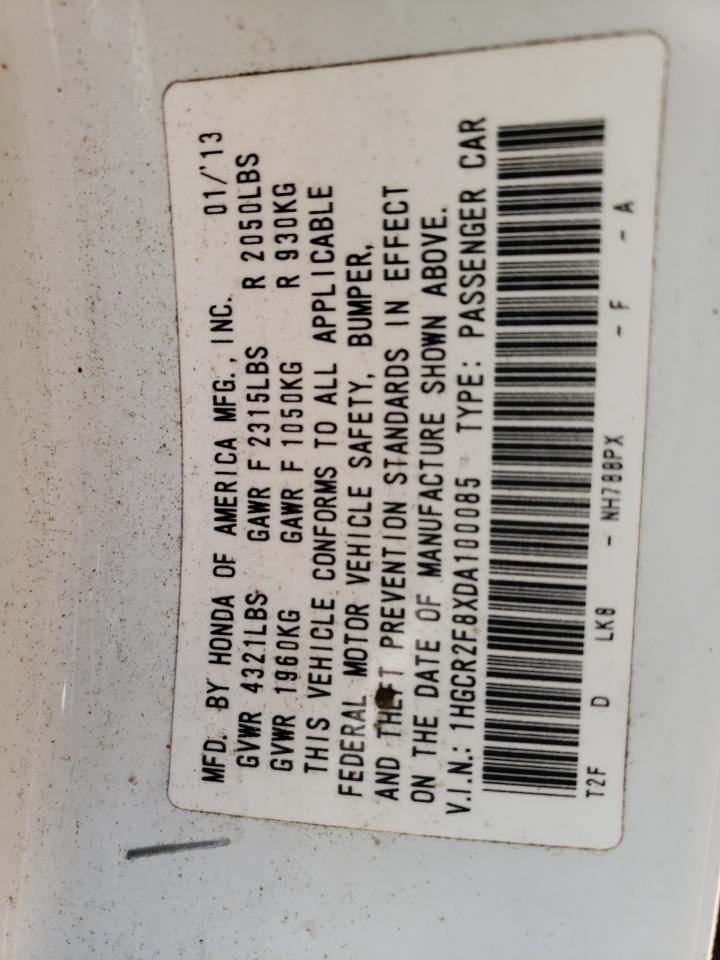 Photo 10 from auction – 2013 HONDA ACCORD with VIN 1HGCR2F8XDA100085
