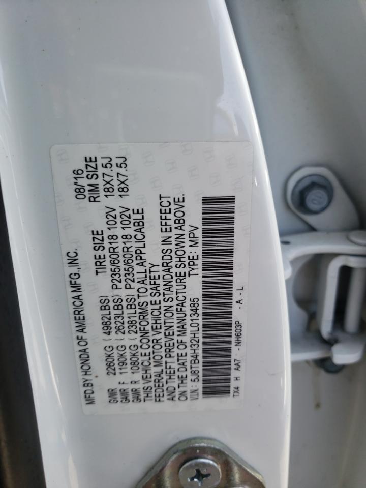Photo 10 from auction – 2017 ACURA RDX with VIN 5J8TB4H32HL013485