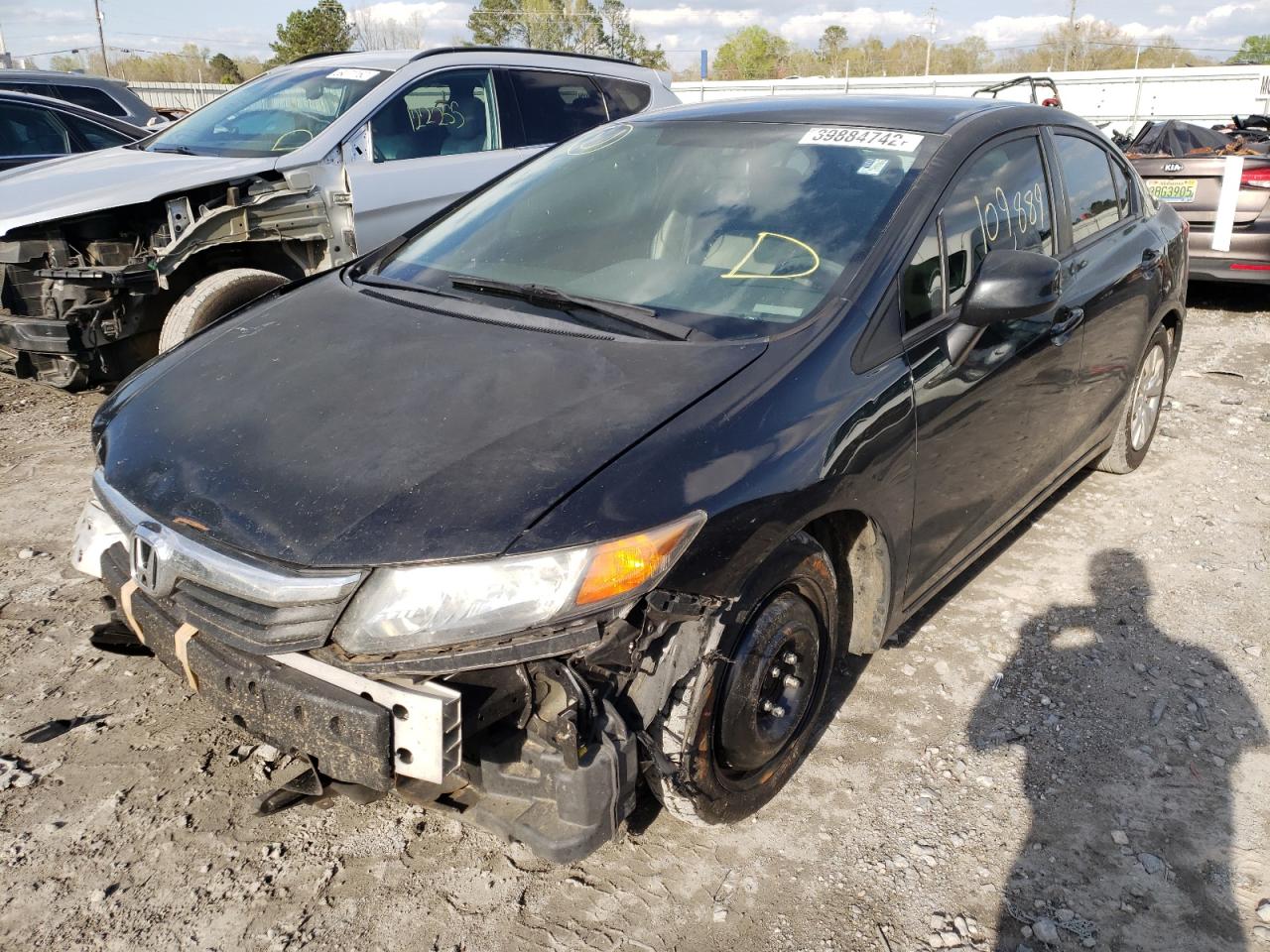 Photo 2 from auction – 2012 HONDA CIVIC LX with VIN 19XFB2F52CE083090