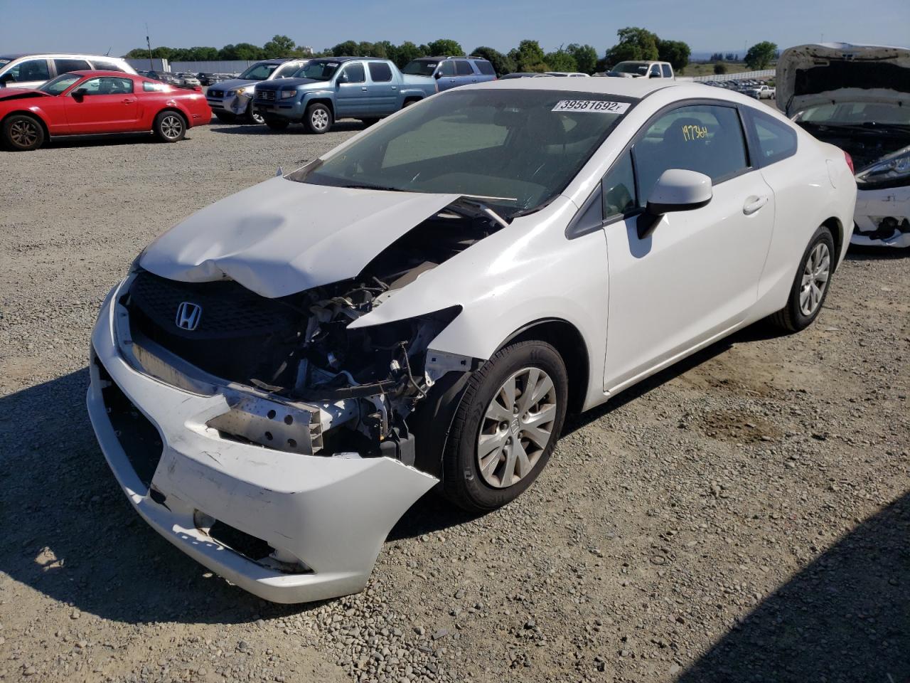 Photo 2 from auction – 2012 HONDA CIVIC LX with VIN 2HGFG3B5XCH563610