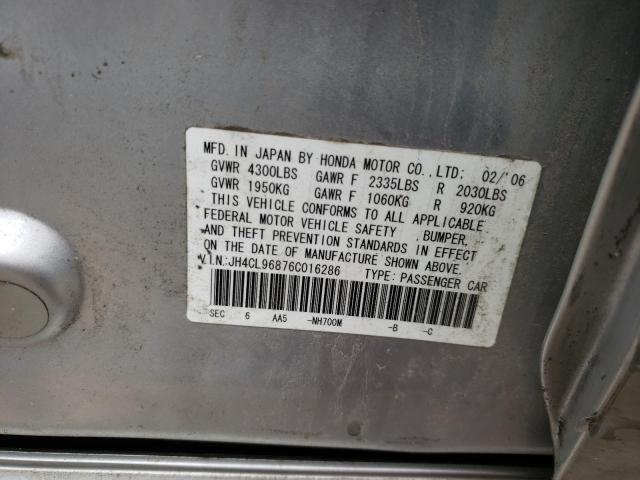 Photo 10 from auction – 2006 ACURA TSX with VIN JH4CL96876C016286