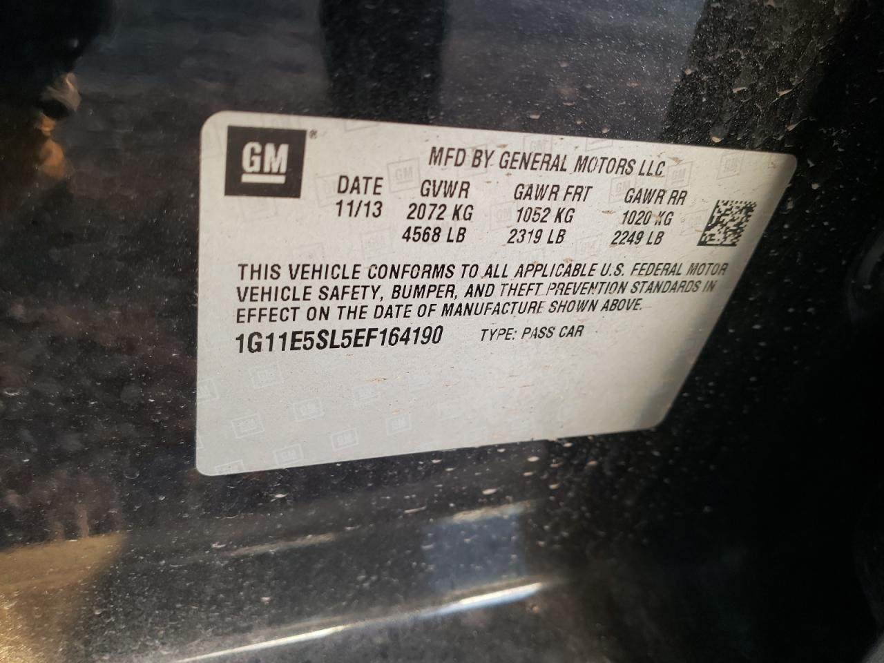 Photo 10 from auction – 2014 CHEVROLET MALIBU 2LT with VIN 1G11E5SL5EF164190