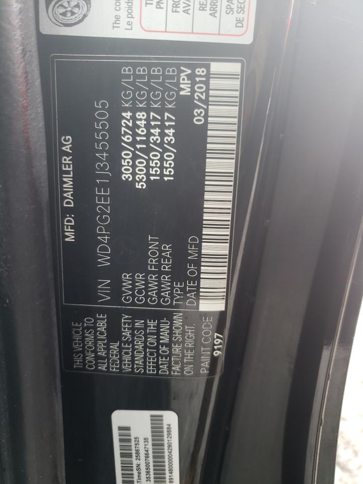 Photo 10 from auction – 2018 MERCEDES-BENZ METRIS with VIN WD4PG2EE1J3455505