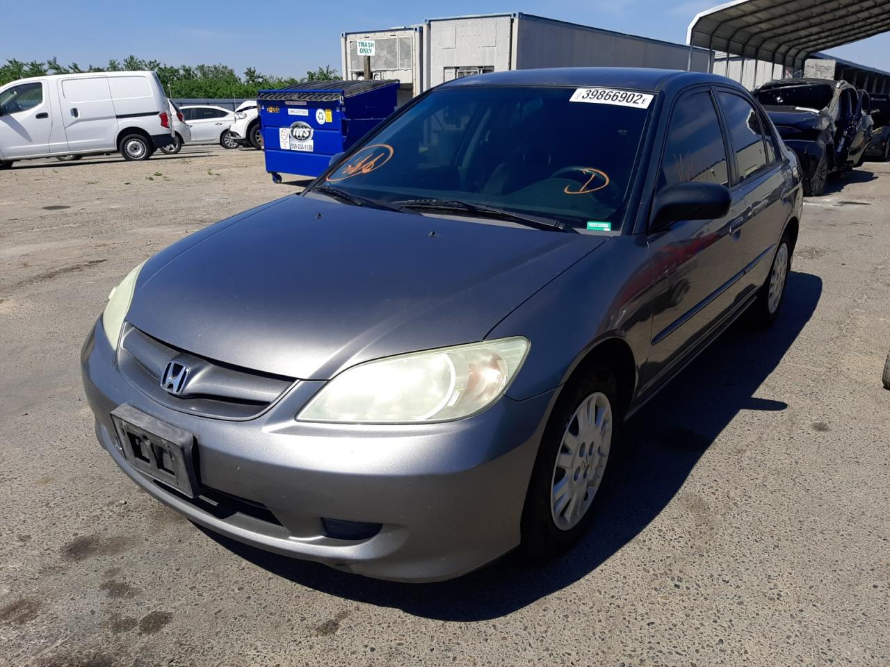 Photo 2 from auction – 2005 HONDA CIVIC LX with VIN 2HGES16525H511707