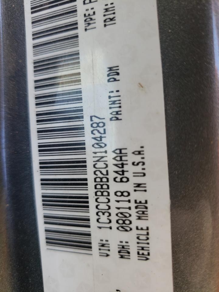 Photo 10 from auction – 2012 CHRYSLER 200 TOURIN with VIN 1C3CCBBB2CN104287