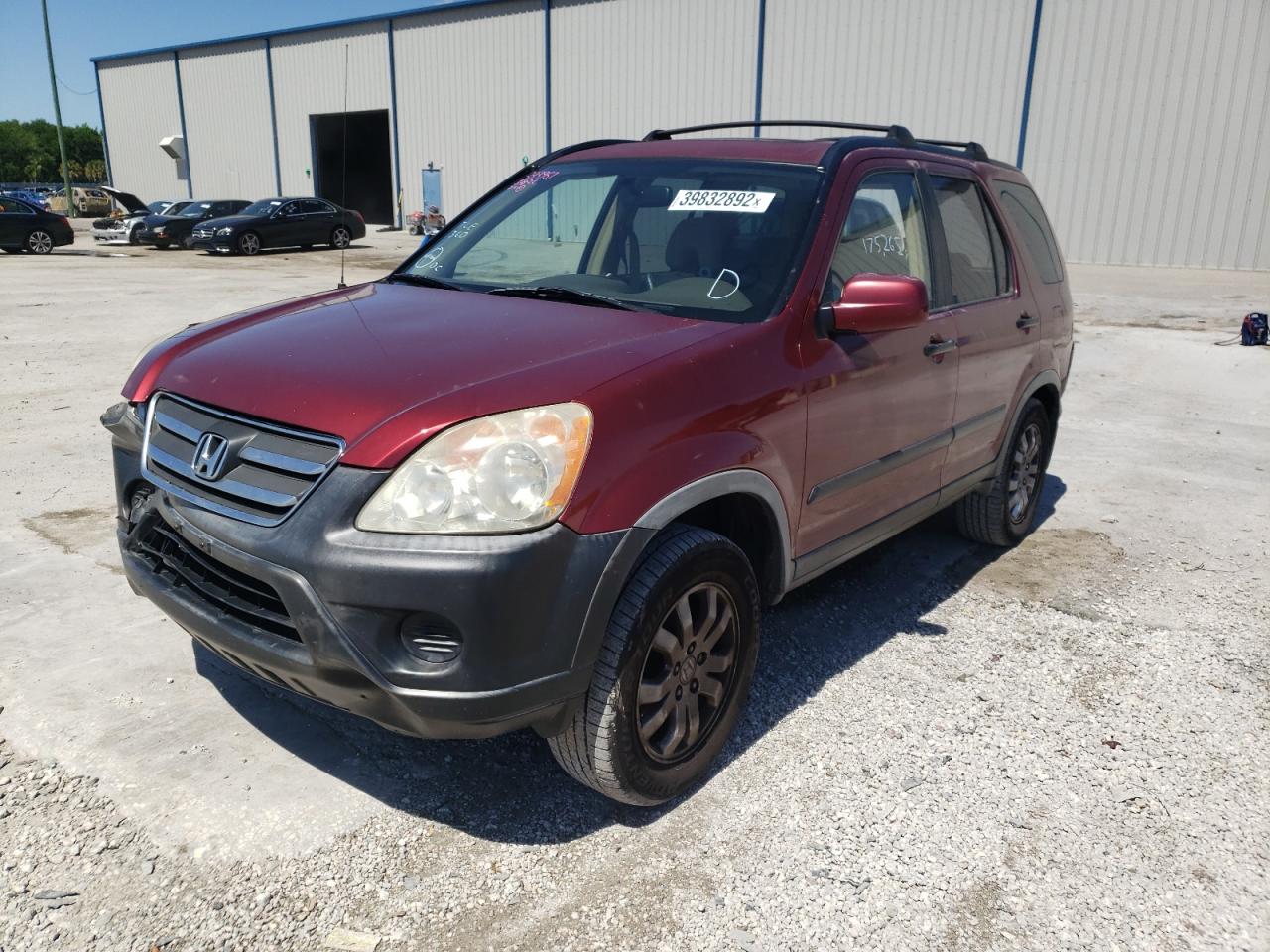 Photo 2 from auction – 2006 HONDA CR-V EX with VIN JHLRD68806C017237