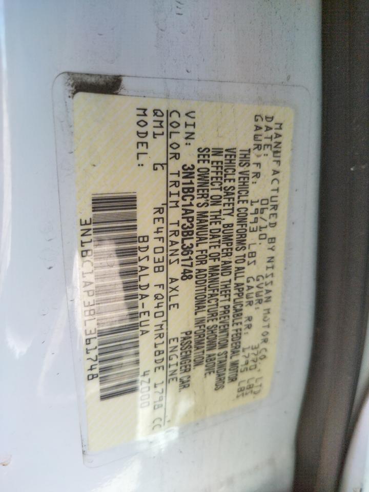 Photo 10 from auction – 2011 NISSAN VERSA S with VIN 3N1BC1AP3BL361748