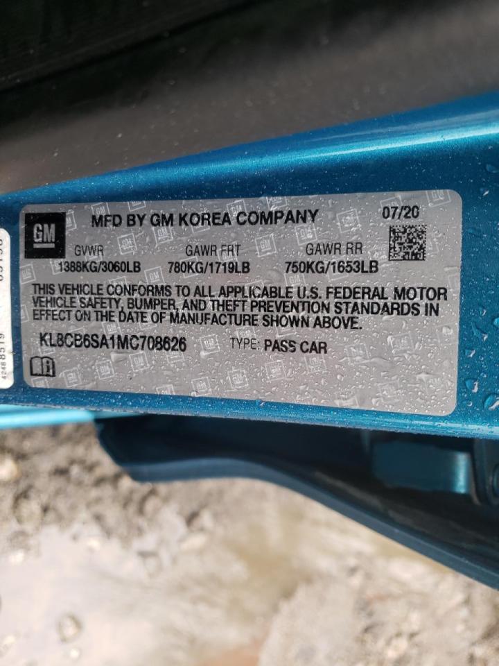 Photo 10 from auction – 2021 CHEVROLET SPARK LS with VIN KL8CB6SA1MC708626
