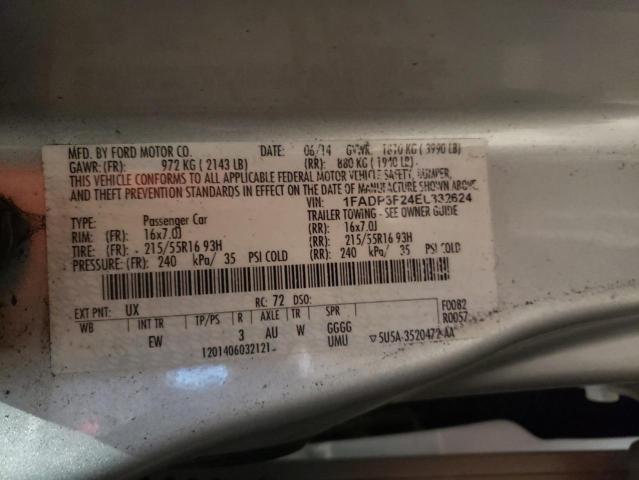 Photo 10 from auction – 2014 FORD FOCUS SE with VIN 1FADP3F24EL332624