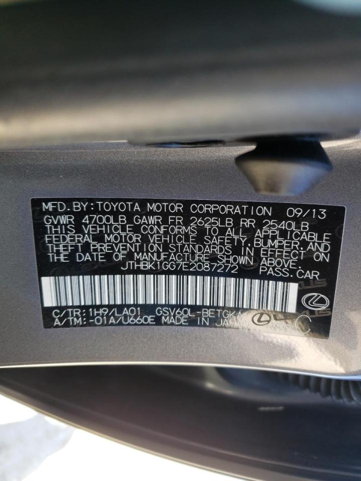 Photo 10 from auction – 2014 LEXUS ES 350 with VIN JTHBK1GG7E2087272