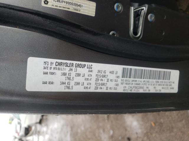 Photo 10 from auction – 2013 JEEP PATRIOT LA with VIN 1C4NJPFB0DD205451