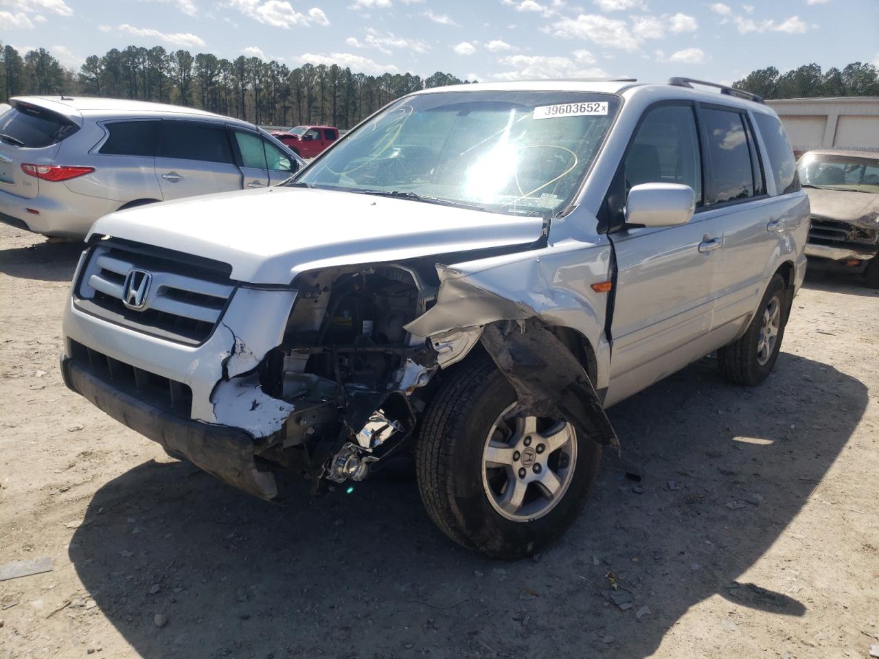 Photo 2 from auction – 2007 HONDA PILOT EXL with VIN 5FNYF285X7B043883
