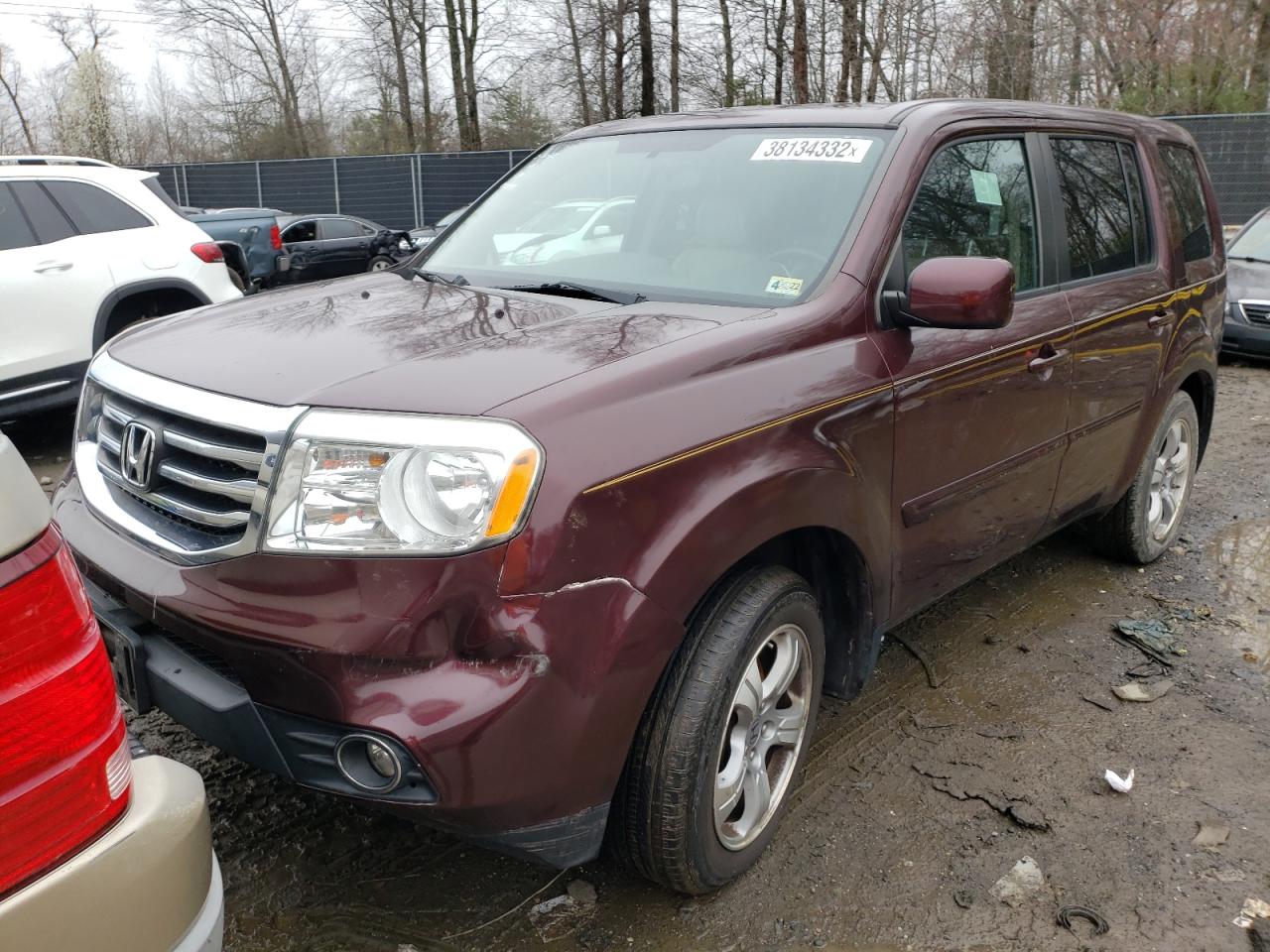 Photo 9 from auction – 2014 HONDA PILOT EXL with VIN 5FNYF4H53EB028182