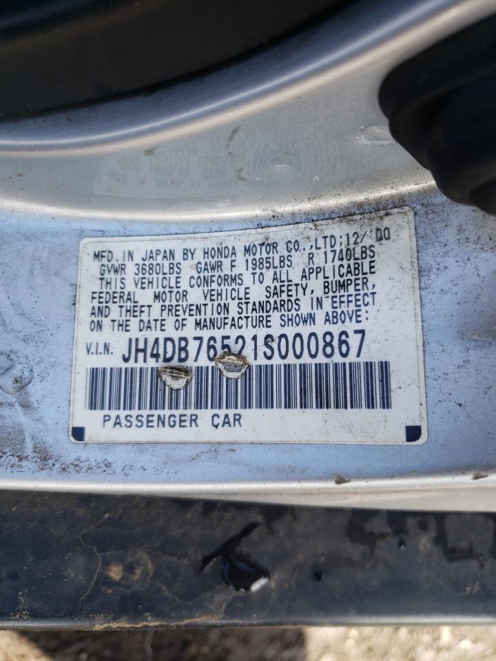 Photo 10 from auction – 2001 ACURA INTEGRA LS with VIN JH4DB76521S000867
