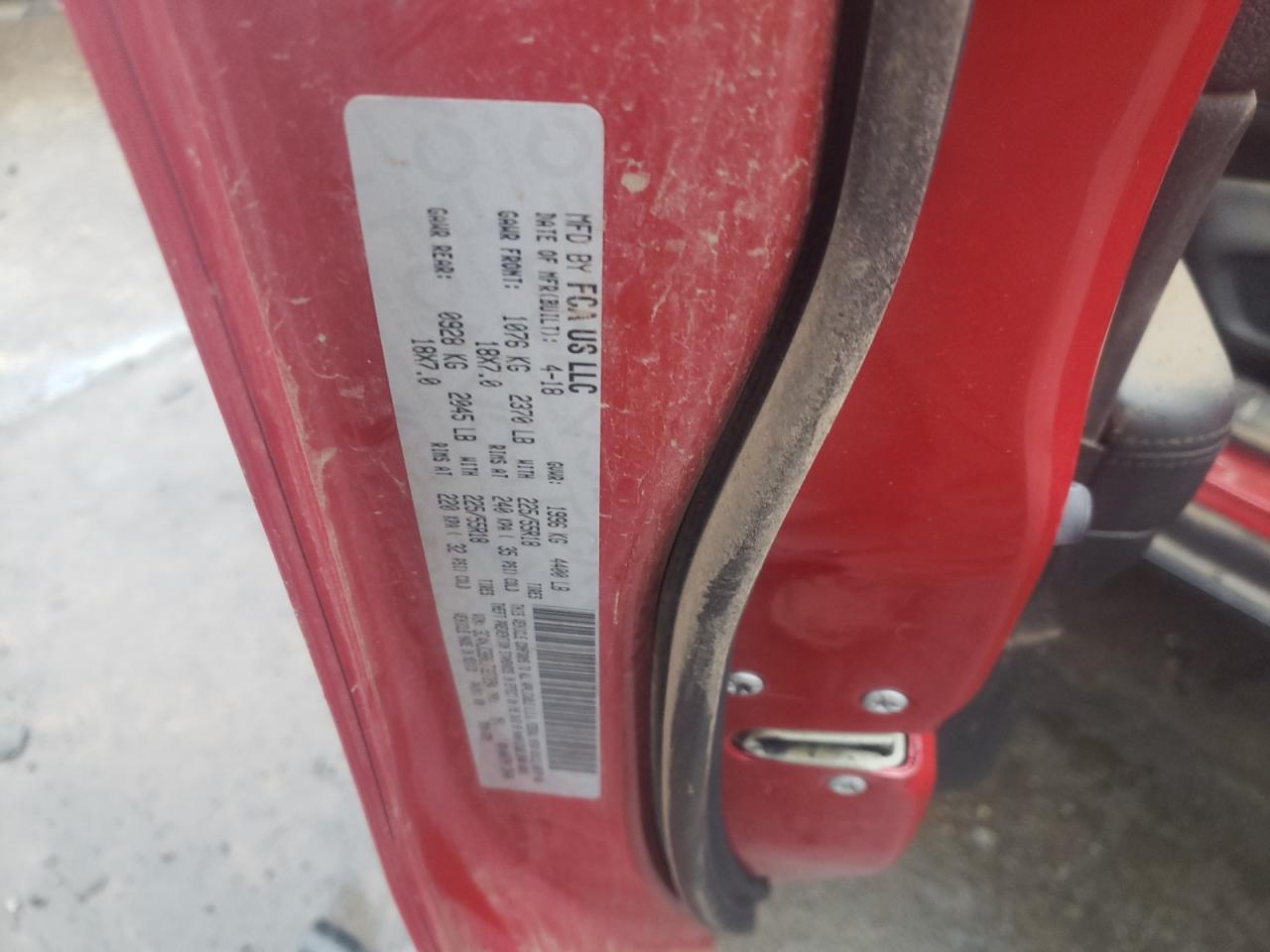 Photo 10 from auction – 2018 JEEP COMPASS LA with VIN 3C4NJCBB0JT327294