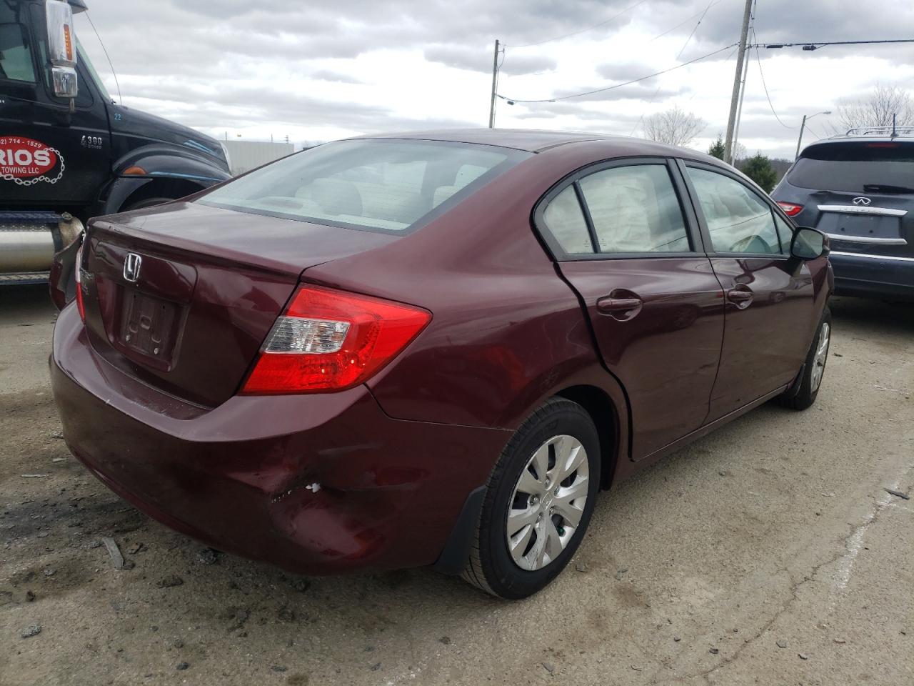 Photo 4 from auction – 2012 HONDA CIVIC LX with VIN 19XFB2F54CE051693
