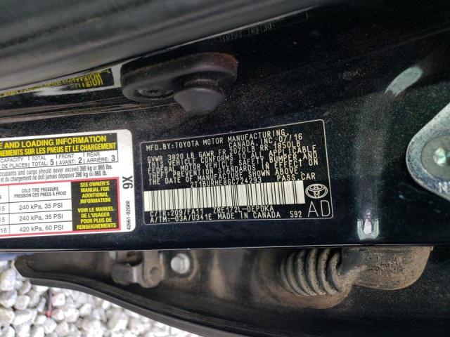 Photo 10 from auction – 2016 TOYOTA COROLLA L with VIN 2T1BURHE8GC724293