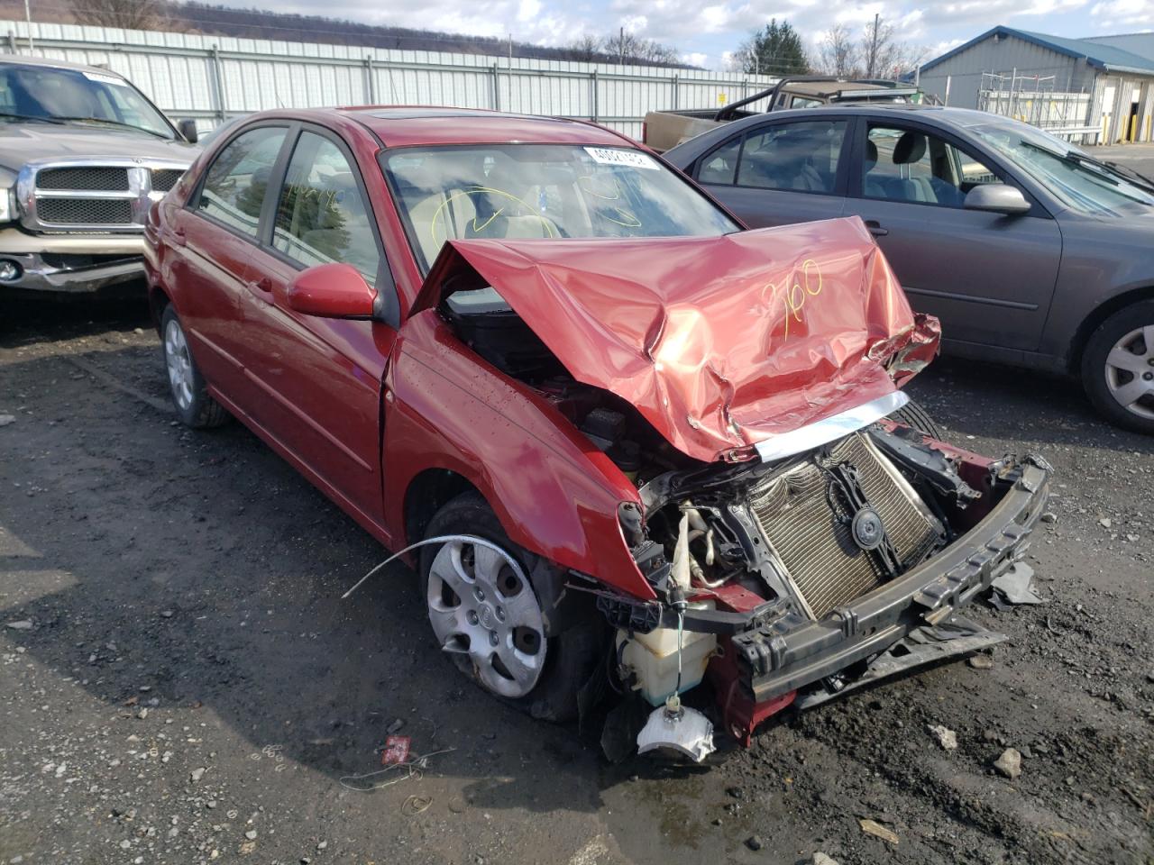 KIA SPECTRA 2009 with VIN KNAFE221595627125 - Photo from auction
