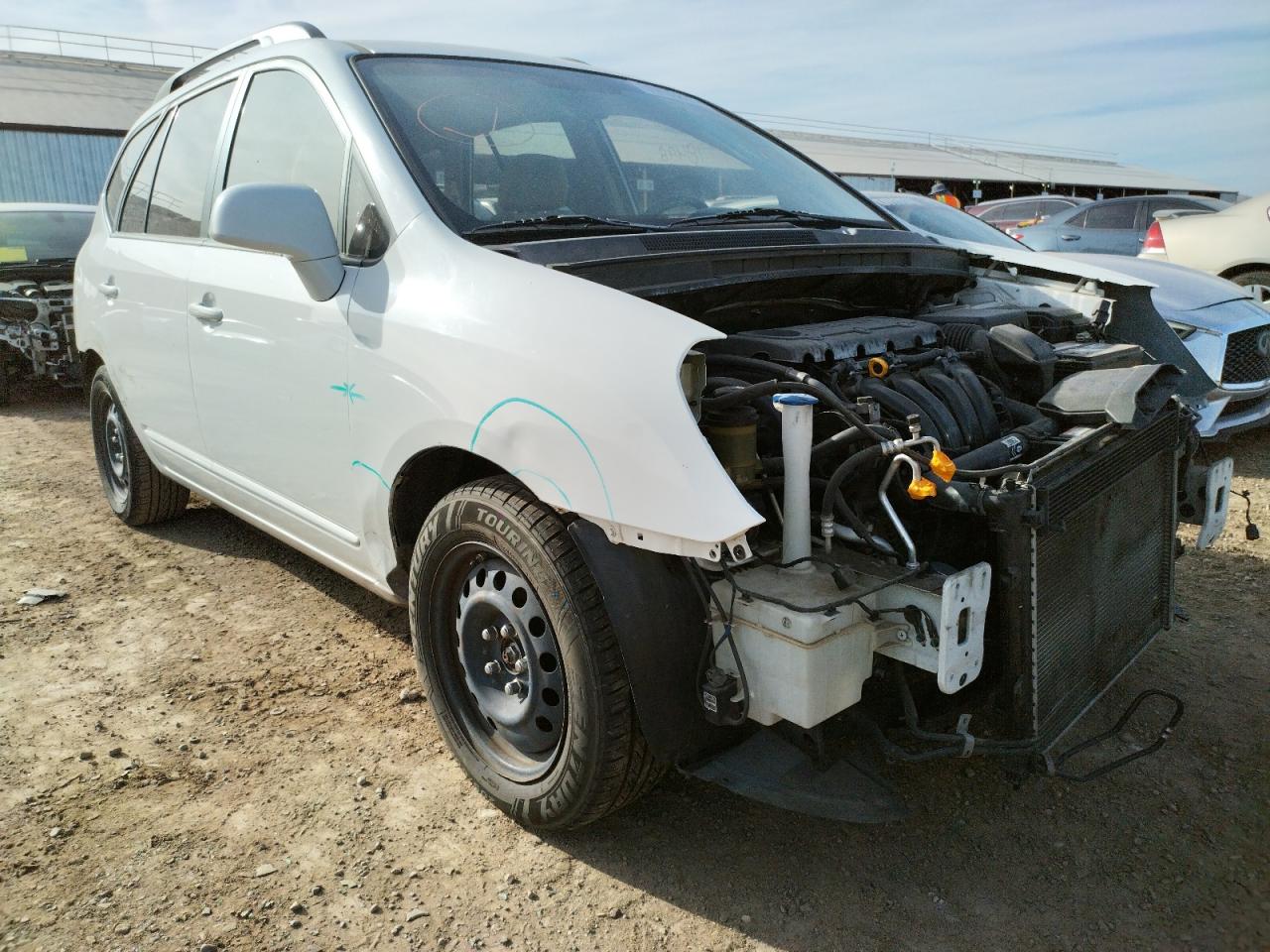 KIA RONDO BASE 2009 with VIN KNAFG529097276257 - Photo from auction