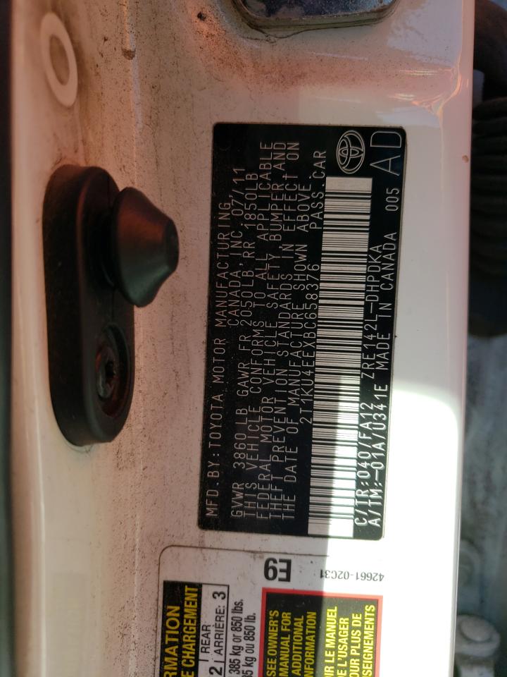 Photo 10 from auction – 2011 TOYOTA COROLLA MA with VIN 2T1KU4EEXBC658376