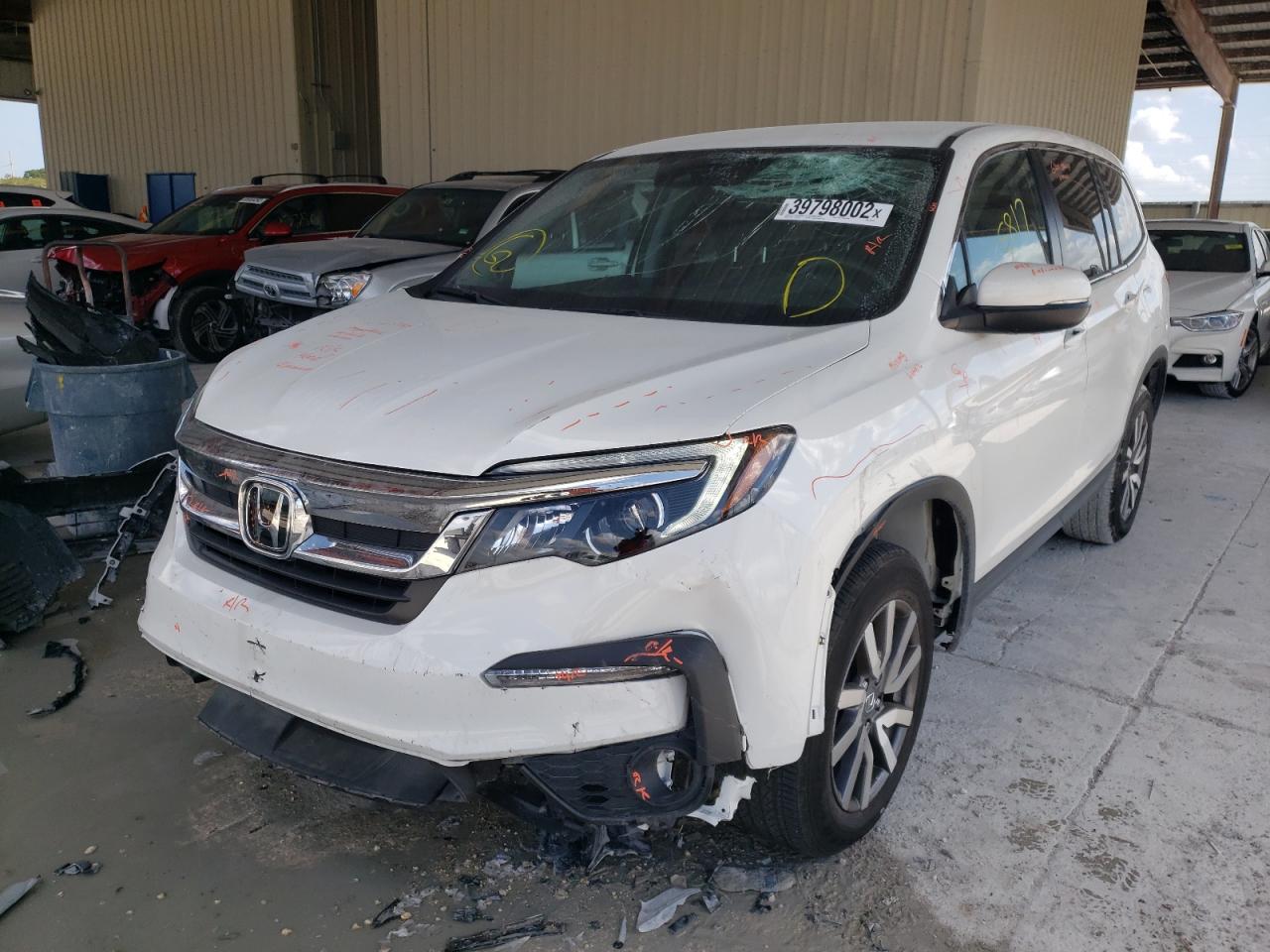 Photo 2 from auction – 2021 HONDA PILOT EX with VIN 5FNYF5H39MB025533