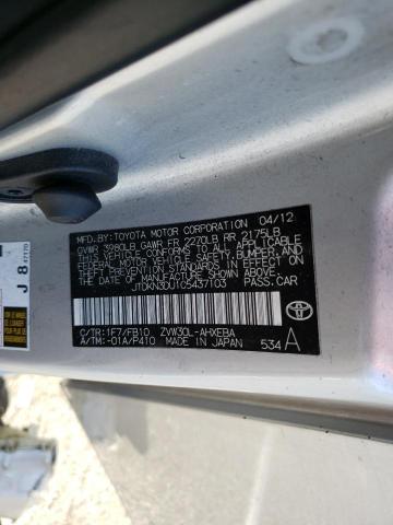 Photo 10 from auction – 2012 TOYOTA PRIUS with VIN JTDKN3DU1C5437103