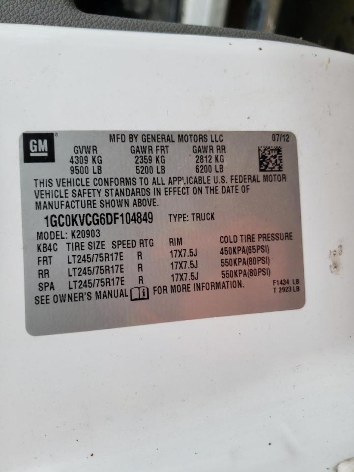 Photo 10 from auction – 2013 CHEVROLET silverado with VIN 1GC0KVCG6DF104849
