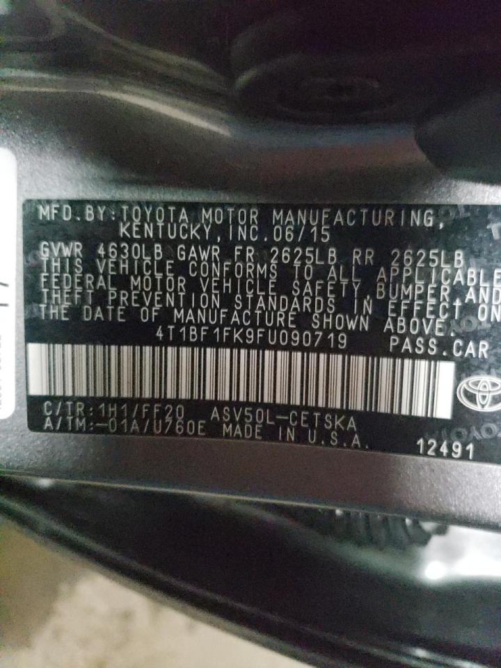Photo 10 from auction – 2015 TOYOTA CAMRY LE with VIN 4T1BF1FK9FU090719