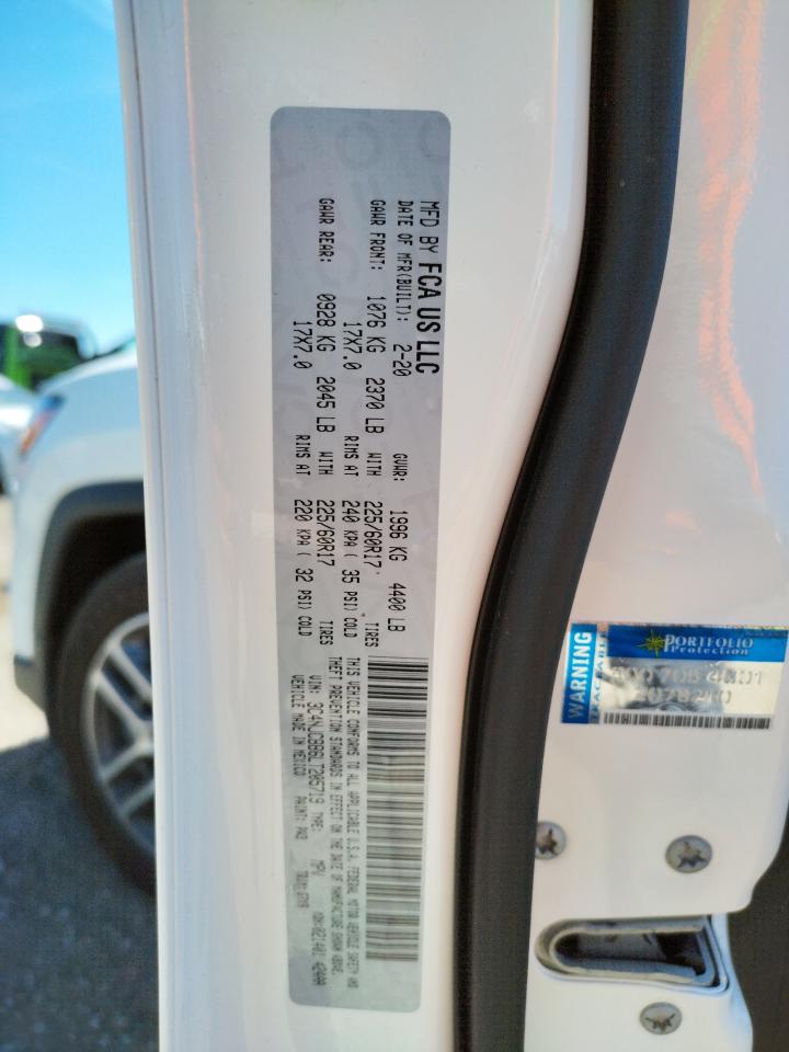Photo 10 from auction – 2020 JEEP COMPASS LA with VIN 3C4NJCBB6LT205719