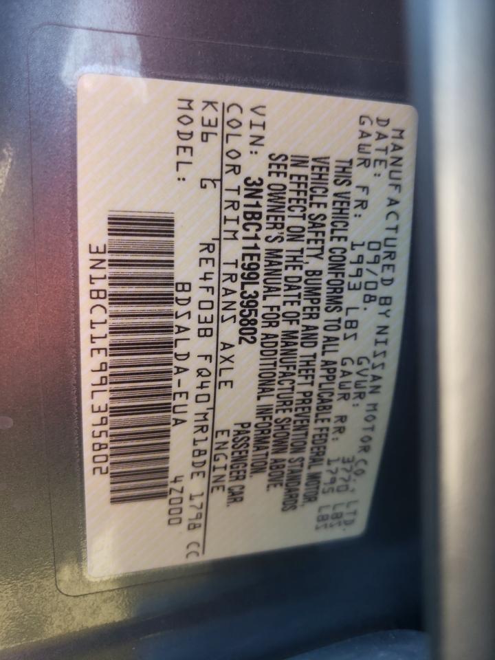 Photo 10 from auction – 2009 NISSAN VERSA S with VIN 3N1BC11E99L395802
