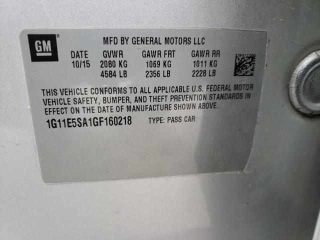 Photo 10 from auction – 2016 CHEVROLET MALIBU LIM with VIN 1G11E5SA1GF160218