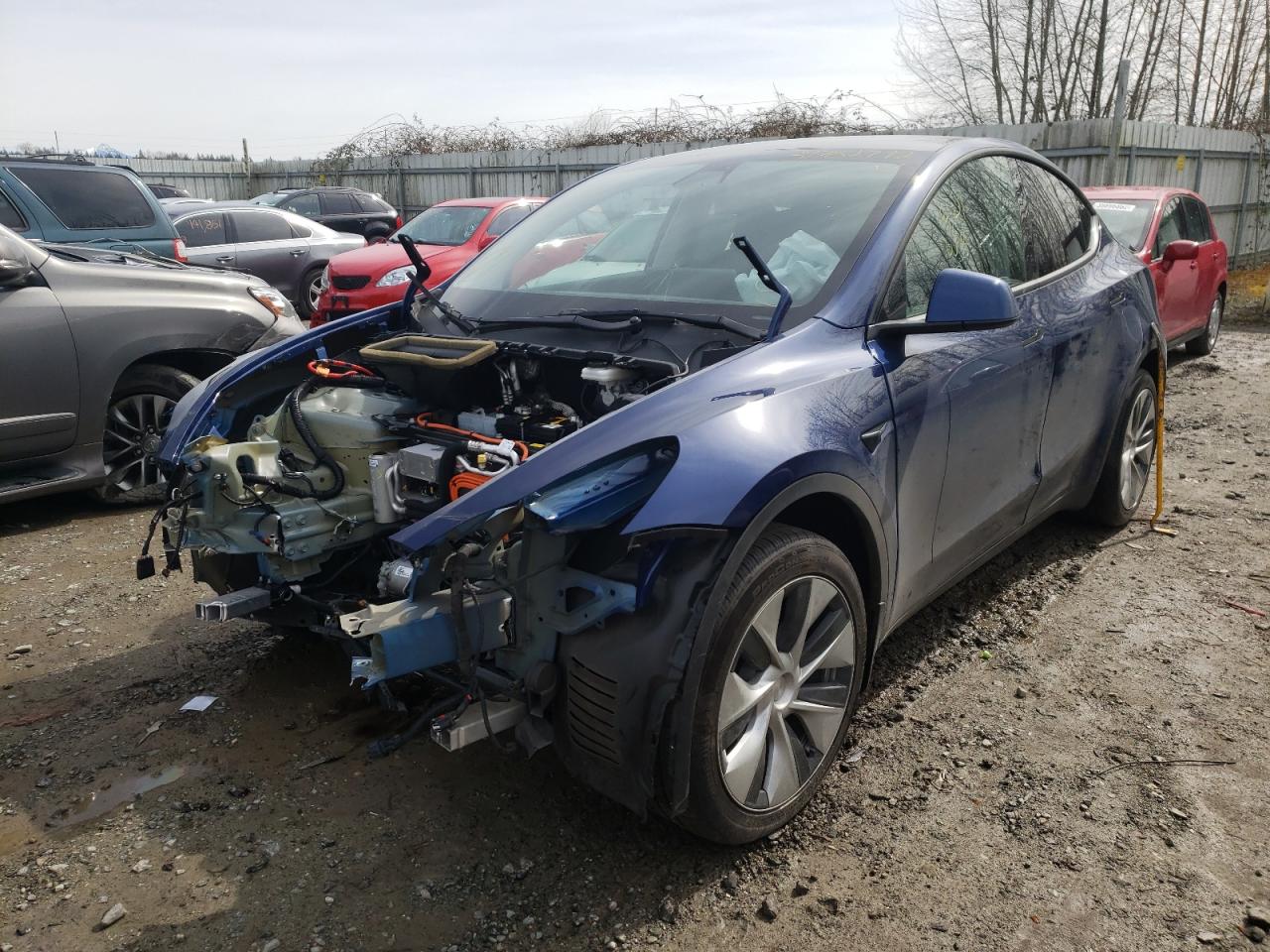 Photo 2 from auction – 2021 TESLA MODEL Y with VIN 5YJYGDEE4MF140599
