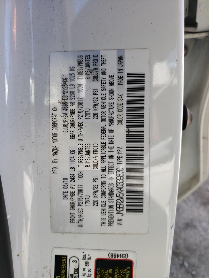 Photo 10 from auction – 2010 MAZDA CX-7 with VIN JM3ER2W5XA0339870