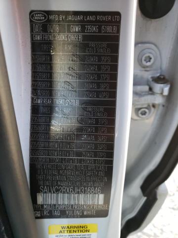Photo 10 from auction – 2018 LAND ROVER RANGE ROVE with VIN SALVC2RX6JH316846
