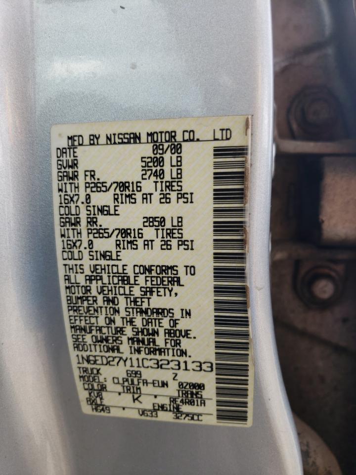 Photo 10 from auction – 2001 NISSAN FRONTIER with VIN 1N6ED27Y11C323133