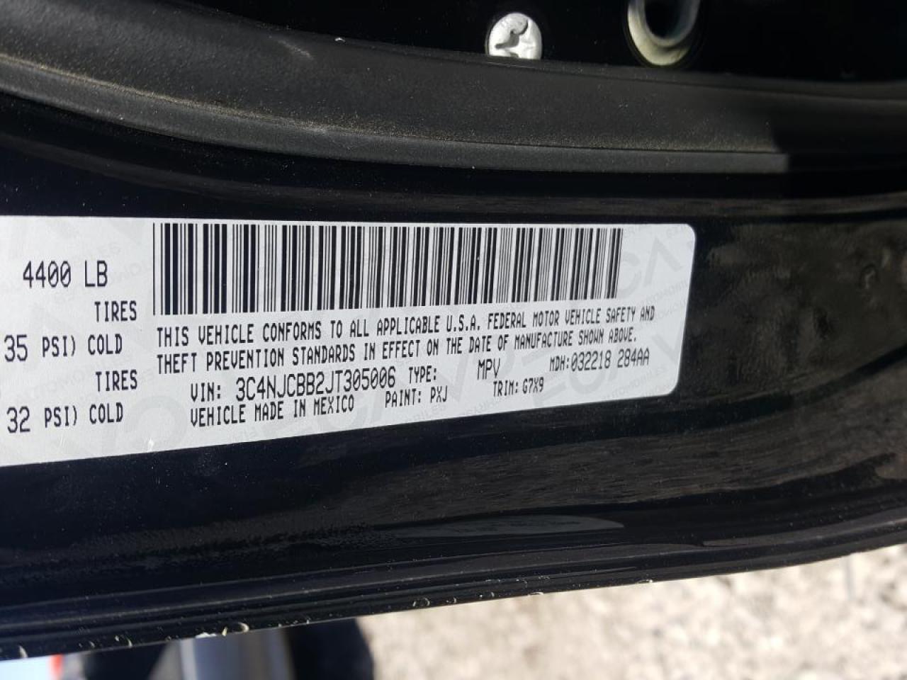 Photo 10 from auction – 2018 JEEP COMPASS LA with VIN 3C4NJCBB2JT305006